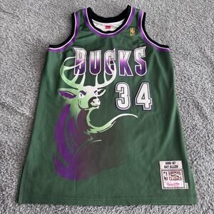 Authentic Mitchell & Ness Ray Allen NBA Bucks 96-97 Rookie Jersey Tailored 44